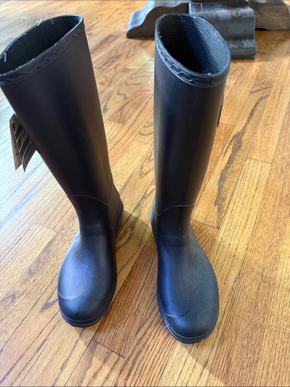 Kamik Matte Black Waterproof Tall Rain Boots with Side Buckle - Picture 2 of 4